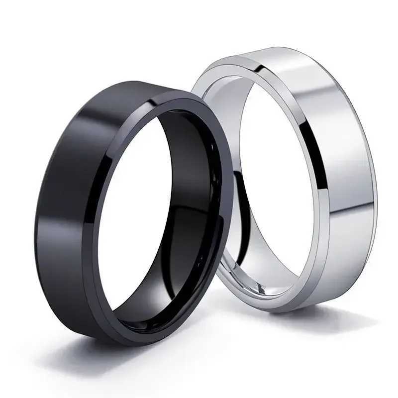 2024 Mens Charm Jewelry Ring Womens Stainless Steel Black Ring Wedding Engagement Band Quantity Matte Mens Jewelry W241205