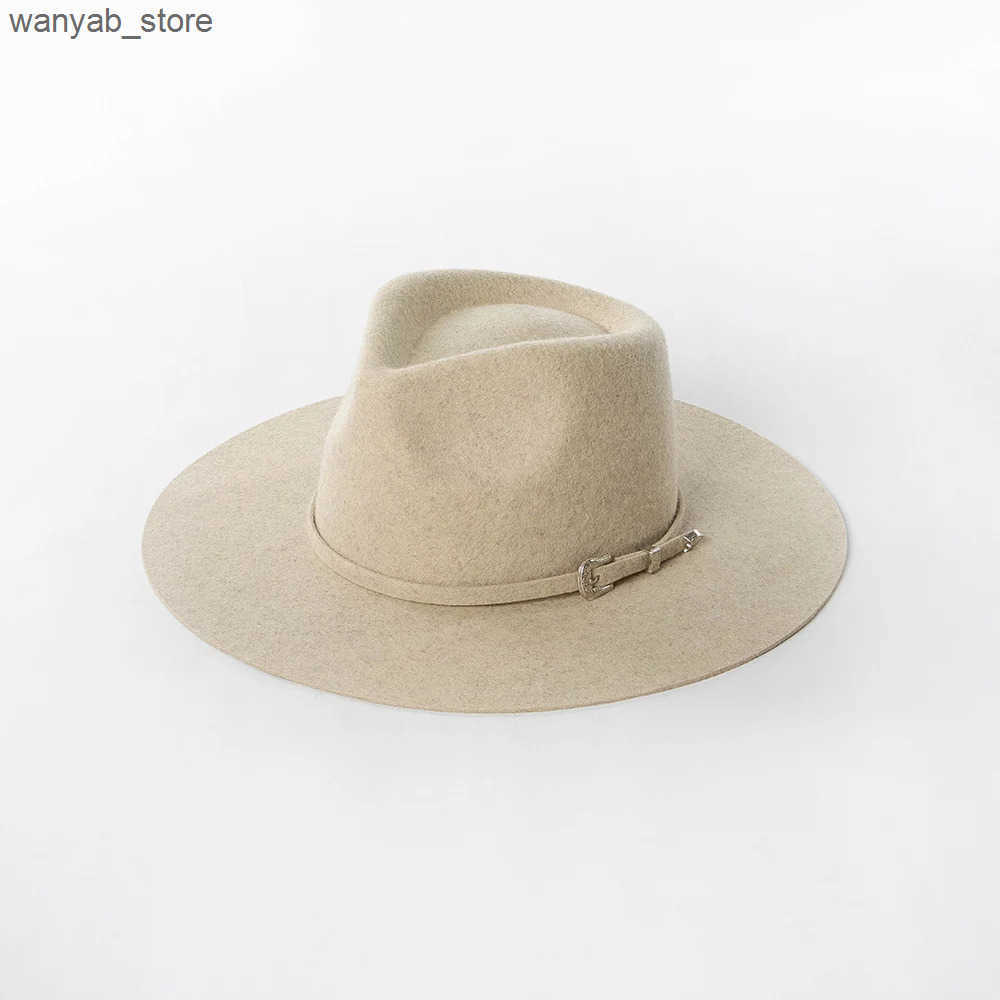 Cloches Australian wool Fedora hat with Felt bandwidth border fashionable design L240910