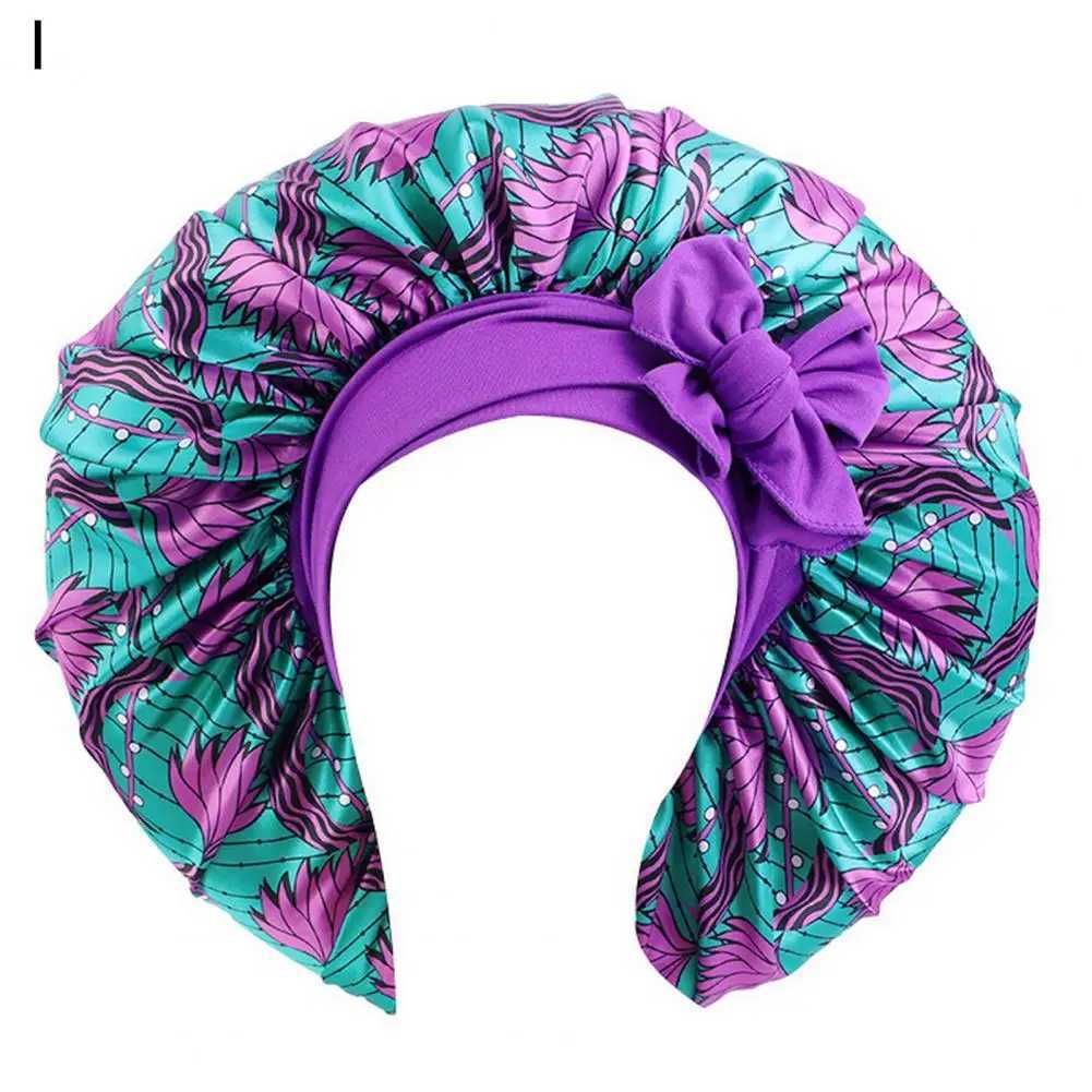 Night Sleeping Bonnet Washable Hair Bonnet Non-slip Heaear Beautiful Women Braid Curly Hair Bath Satin HatXJ241205