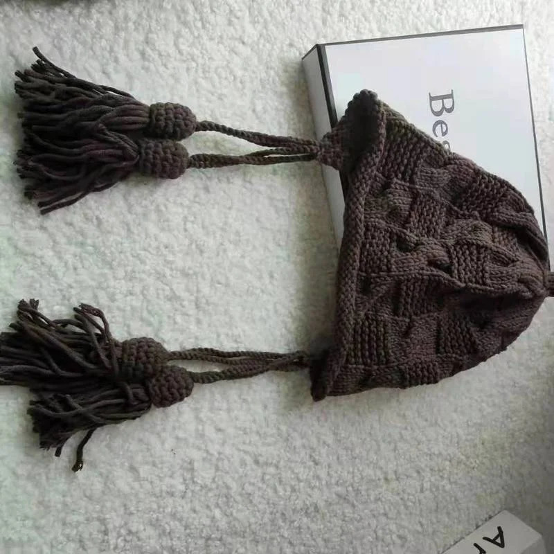 Black aesthetic wool retro hat Harajuku Kawaii womens casual Fairycore hat warm winter casual hat Korean fashion 241205