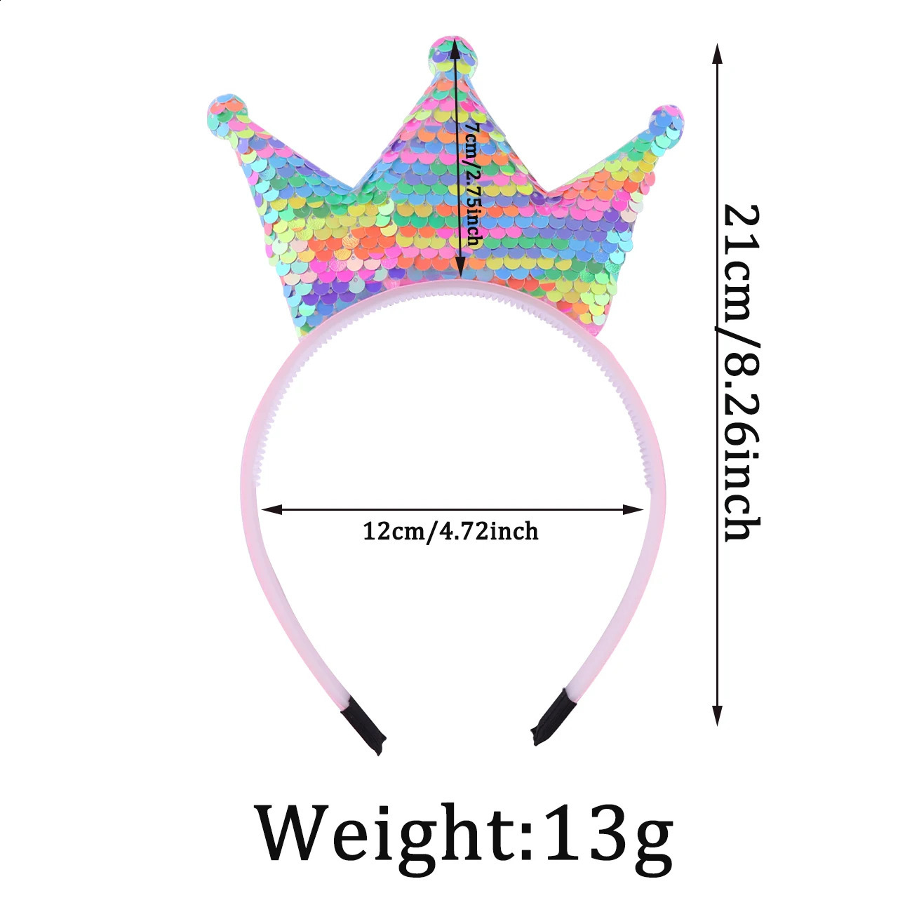 Sequins Crown Headband Girls Hair Bands Glitter Crowns Hoop Women Accessories for Party Favors Headdress Gift 241122