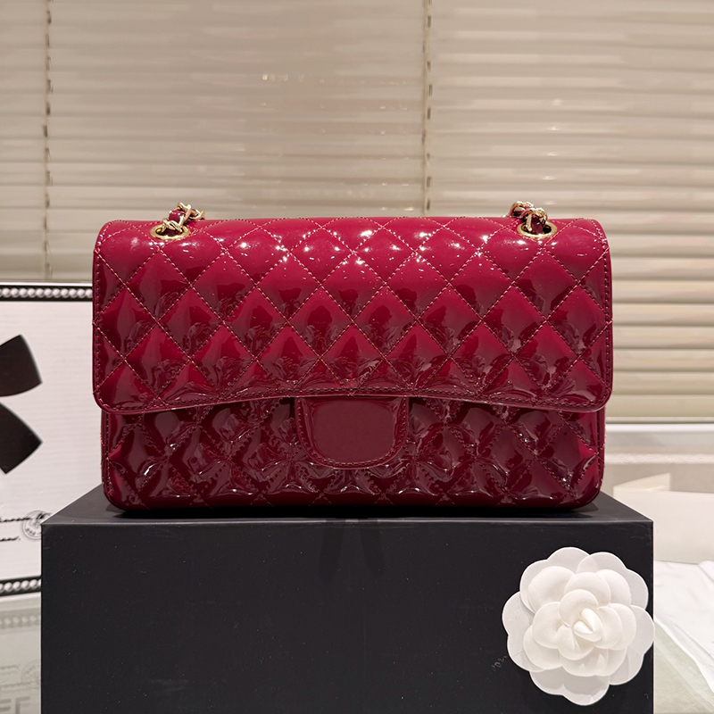 Designer Shiny Brevet Leatine Bratta Trapunta Basso Classe Donne Classe Medie Medie Basseggi-image