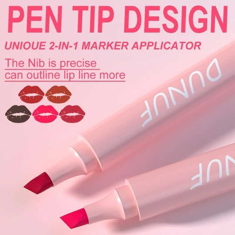5 Color Long Lasting Lip Liner Lipstick Pencil Waterproof Velvet Matte Lipsticks Sexy Red Lip Contour Pencil 2in1 Lip Marker PenXJ241205