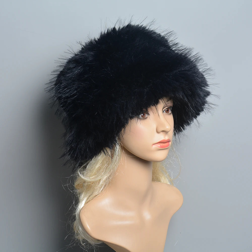 Autumn Winter Womens Raccoon Fur Hat Russian Fur Hat Dome Fashion Thick Donny Windproof Hood Mongolian Fur Hat 241205