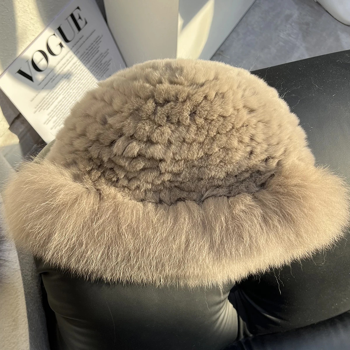 Womens Winter True Rex Rabbit Fur Bomber Hat Womens Winter True Fox Fur Hat Beanies Warm Soft Fluffy Natural Fur Hat 241205