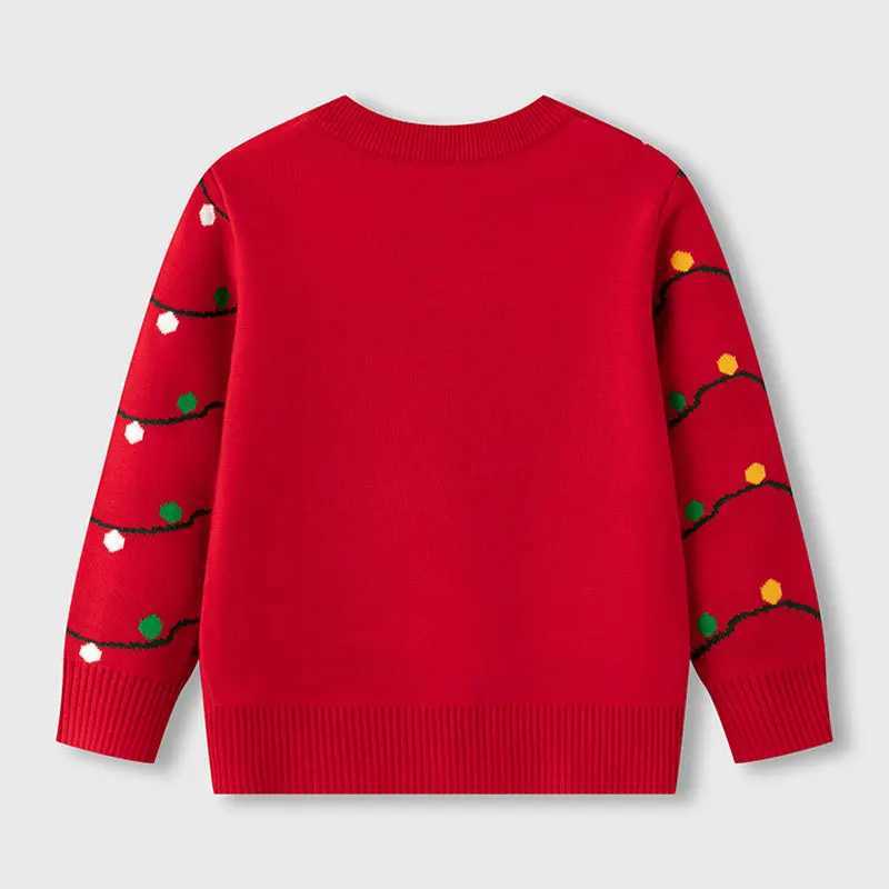Christmas sweater for girls warm bottom zipper knit shirt for children cotton skydiving for spring and autumn boys outerwear winter clothing 3-7Y W241