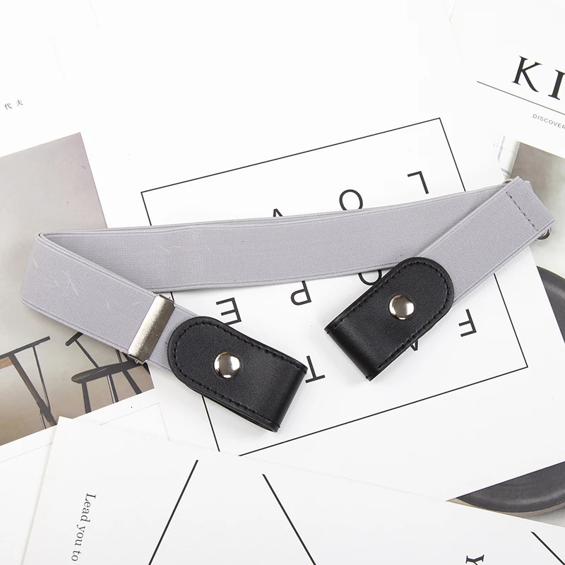 Women Adjustable Stretch Elastic Waist Band Invisible Belt BuckleFree Belts for Men Jean Pants No Buckle Easy To Wear Suspender 241122