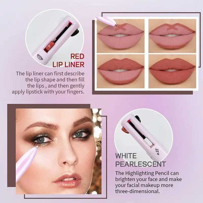 4-inch cosmetic pen Highlighter eyeliner LipLiner waterproof multi-functional cosmetic pen suitable for girls travel gifts W241205