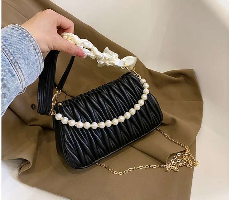 Design O Small Pearl Handbag For Women With A Foreign Style Texture All Draped Chain Single Shoulder Crossbody Bag