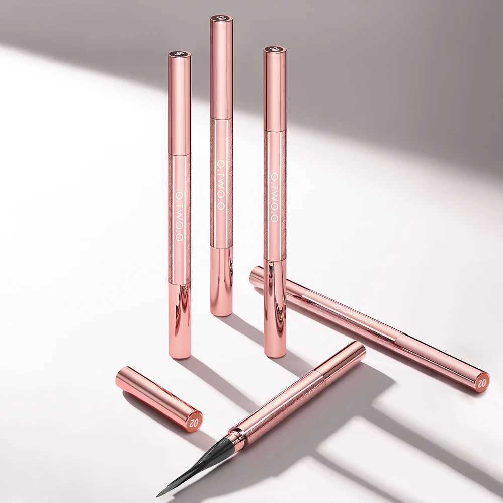 O. Two of them. O-shaped curved knife eyebrow pencil waterproof natural long-lasting smooth filling fluff can be blended high pigment eyebrow pencil e