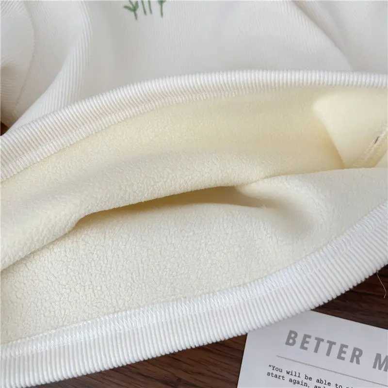 Baby Girl Winter Childrens Warm Thick Sweater Childrens Puff Sleeve Flower Embroidered Bottom Sweater 1-6 Years Casual Clothing W241205