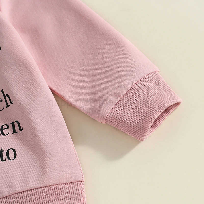 Toddler Baby Girl Boy Spring Fall Outfit Letter Print Sweatshirt Jumper Trouser Jogger Matching Clothes SetXJ241205