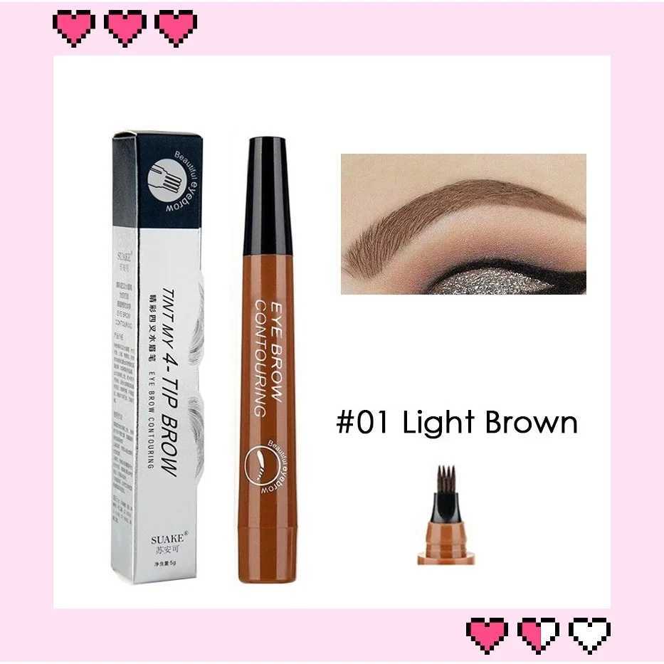 Misilan Eyebrow Pencil 4 Tips Liquid Eyebrow Tattoo Brush Makeup Waterproof Eyebrow Makeup W241205