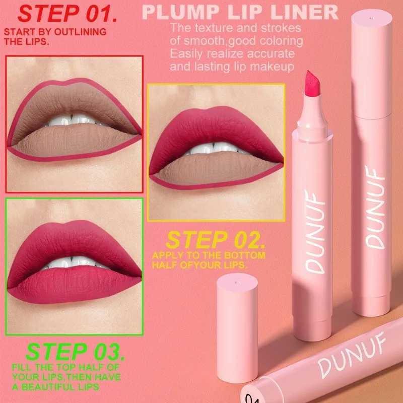 5 Color Long Lasting Lip Liner Lipstick Pencil Waterproof Velvet Matte Lipsticks Sexy Red Lip Contour Pencil 2in1 Lip Marker PenXJ241205