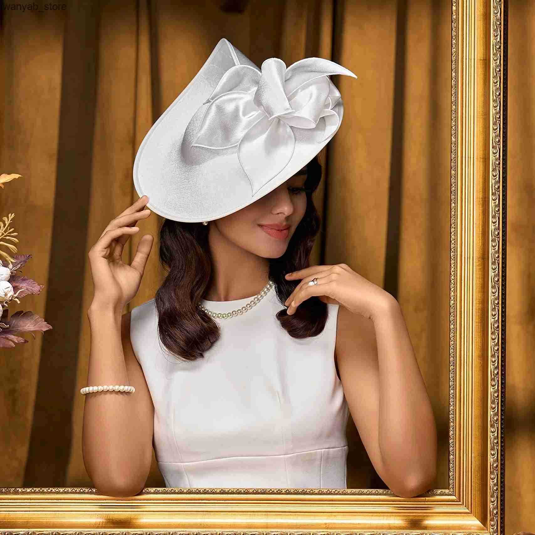 Cloches Fashion Fascinators Unique Christmas Hair Accessories Multi Color Kentucky Derby Hat Tea Party Wedding Hat Women L240910