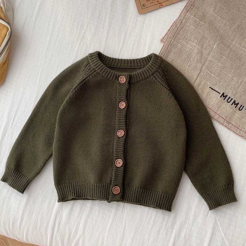 Autumn New Baby Boys Girls Knitted Cardigan Baby Sweater Preschool Knitted Cardigan Newborn Knitted Long Sleeve Baby Jacket Top W241205