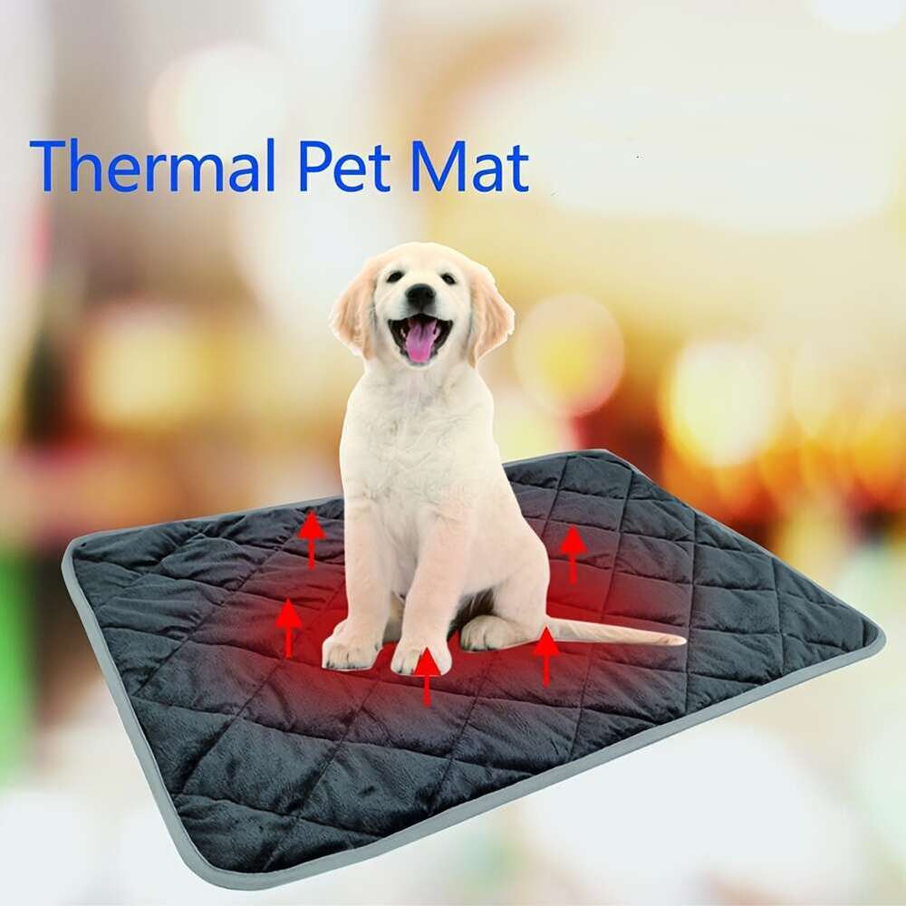 Self-Warming Pet Mat Dogs & Cats Dia Pattern, Non-Slip Bottom, Washable - Cozy Indoor/Outdoor Bed Pad for Small to Medium Pets