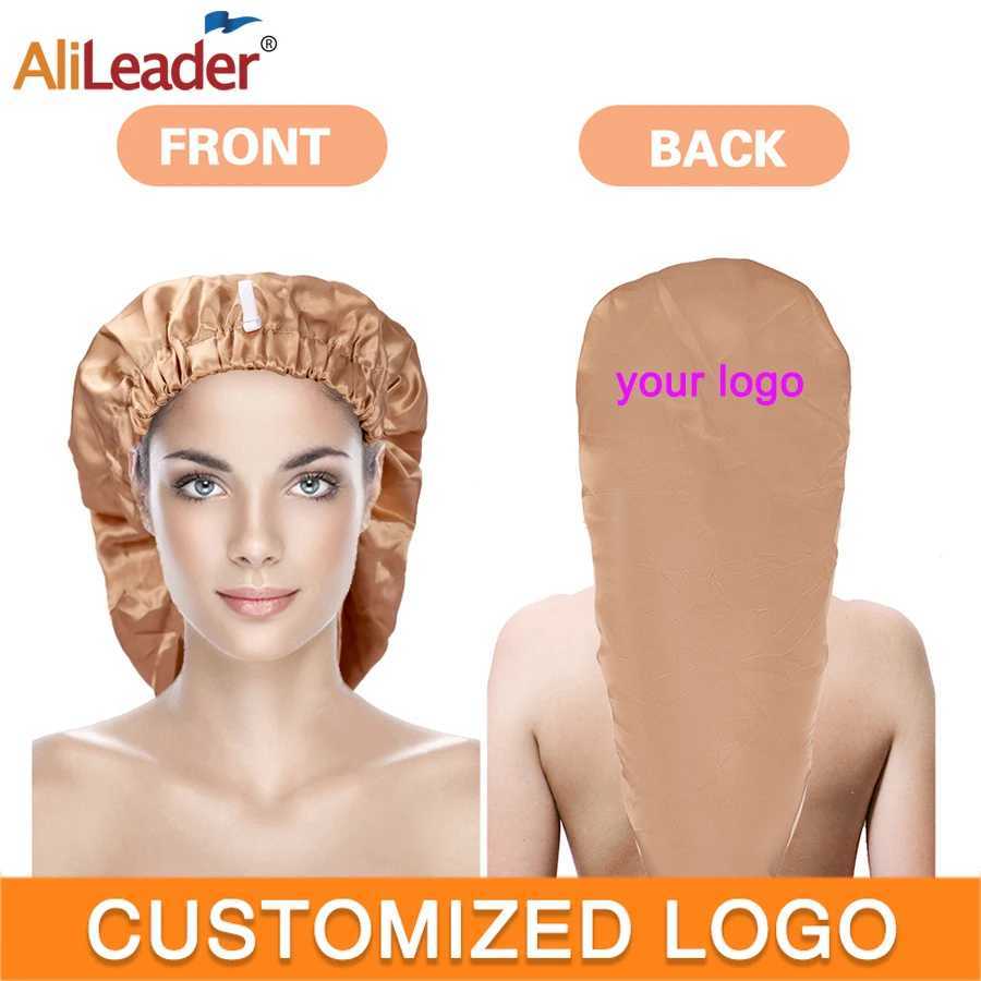 Long Satin Bonnet Sleep C Adjustable Buckle Hair Care Head Cover Bonnet Soft Elastic Satin Night Sleep C For Women Silk CXJ241205