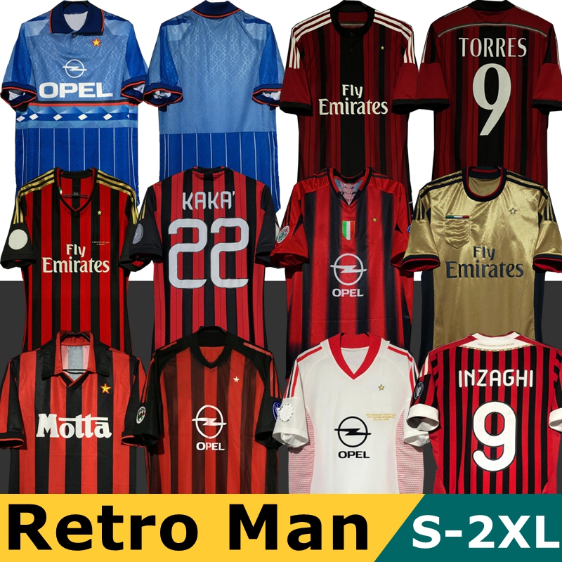 90 91 Retro SOCCER JERSEY shirts home 95 96 97 Gullit 01 02 03 Maldini Van Basten football KAKA Inzaghi 06 07 2009 PIRLO SHEVCHENKO BAGGIO