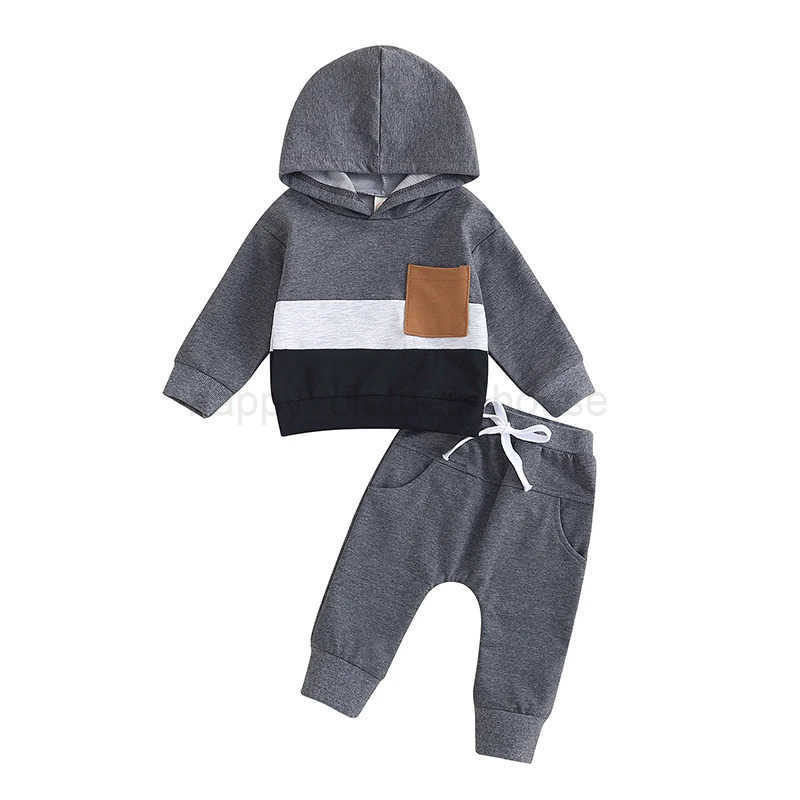 Kupret Toddler Baby Boy Winter Outfit Clothes Hoodie Sweatshirt Tops and Pants 3 6 9 12 18 24 Months Fall Outfits SetXJ241205
