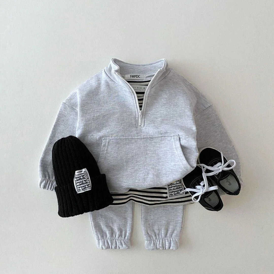 Baby Sets Girls Clothes Children Clothing Toddler Fashion Kids Thicken Sweatshirt Long Sleeve Jacket Top+Pants Autumn Suit 2PcsXJ241205