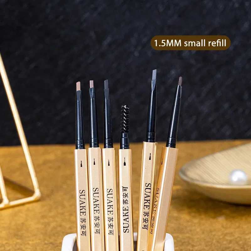 Double headed eyebrow pencil durable waterproof 5 color eyebrow pencil coloring eye black enhance cosmetics beauty women makeup W241205
