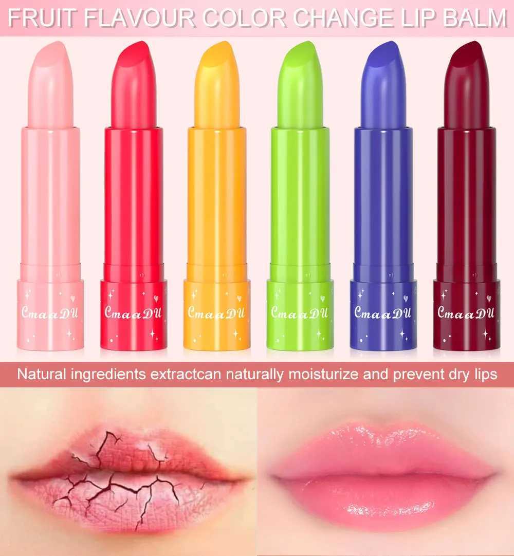 CmaaDu 6 Colors Fruity Lip Balm Nourish Moisturize Lipstick Long Lasting Hydrating Fade Lips Lines Prevent Dry Make Up Lip CaresXJ241205