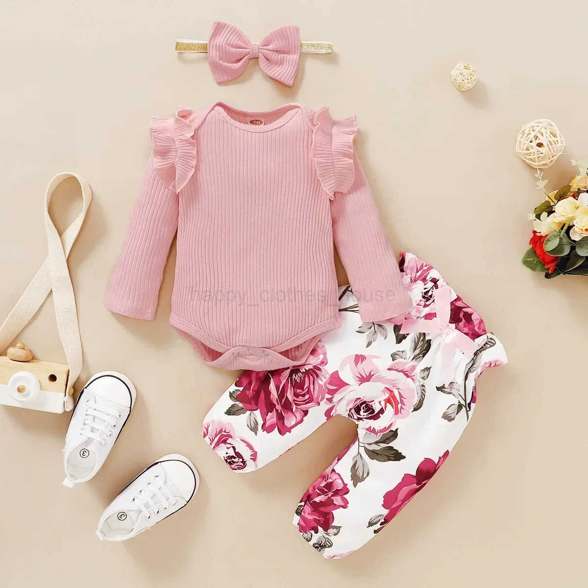 3Pcs Baby Girl Clothes Set Newborn Kids Clothing Childern Toddler Girl Clothes Bebe Girl Outfits Infant New Born ClothesXJ241205