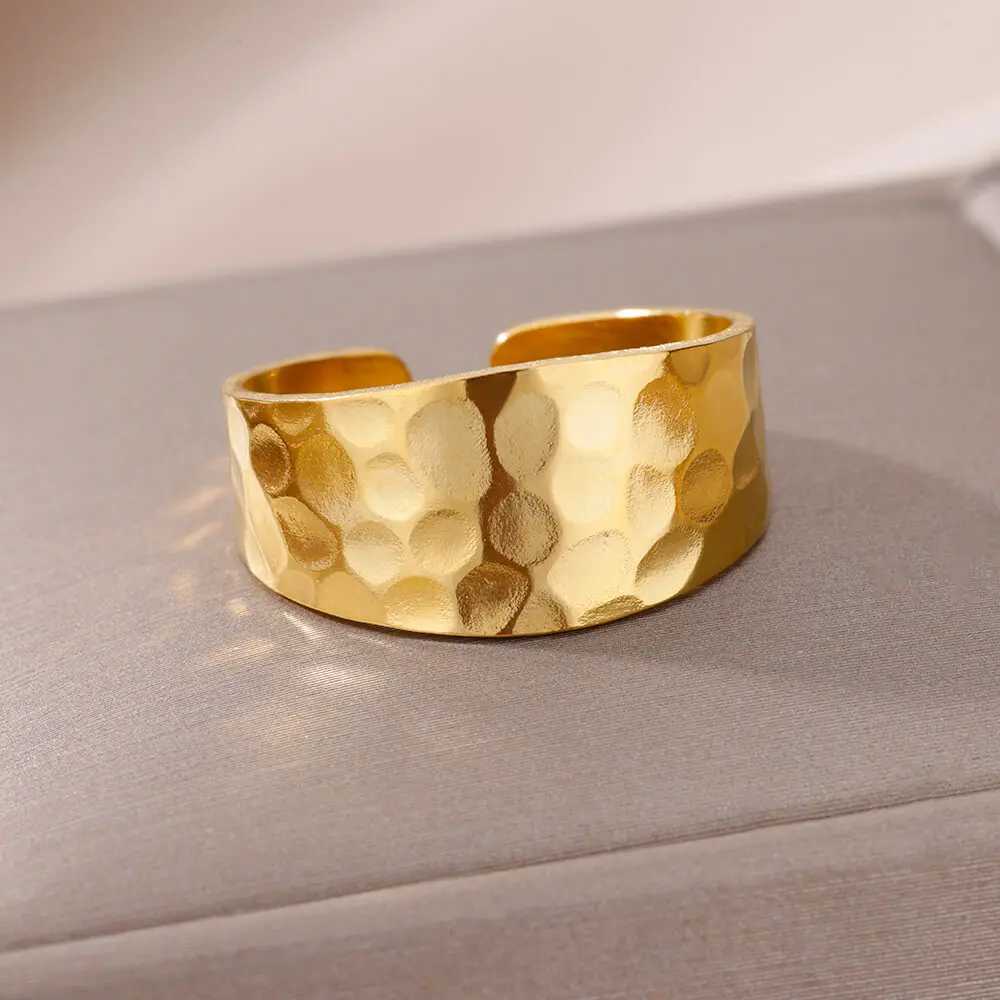 316L stainless steel ring womens gold color never fades luxurious classic ring wedding couple ring jewelry free delivery W241205