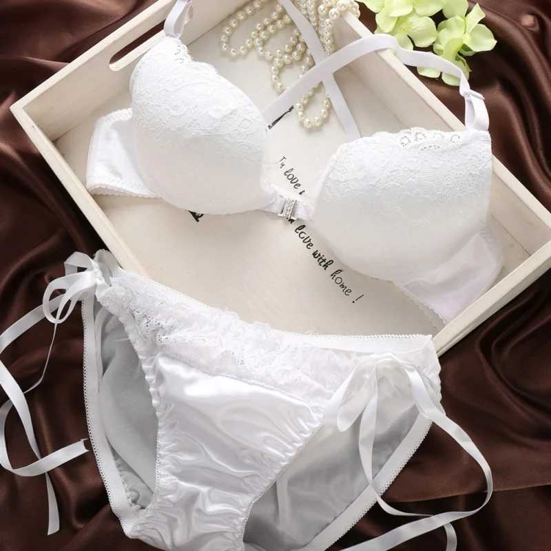 Woman Lingerie Sexy Front Buckle Bras Front Clo U Shape Push Up Bra and Panty Set Y2XJ241205