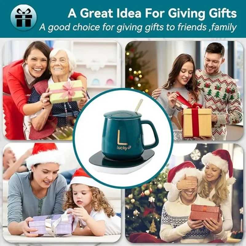 Constant Temperature Cup Creative Heating Coffee Mug Warmer Smart Vacuum Cup 55 Explosion Proof Heater Gift Set for Home OfficeXJ241205