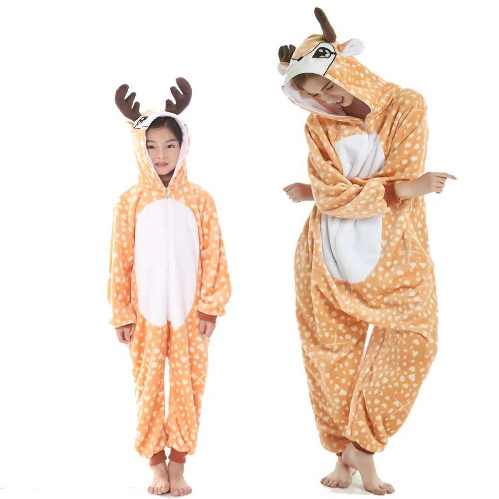 Pajamas Plush Anime Kigurumi Dinosaur Pajamas Sets Adults Kids Family Matching Pajamas Unisex Onesies Women Men Winter Costume H241205