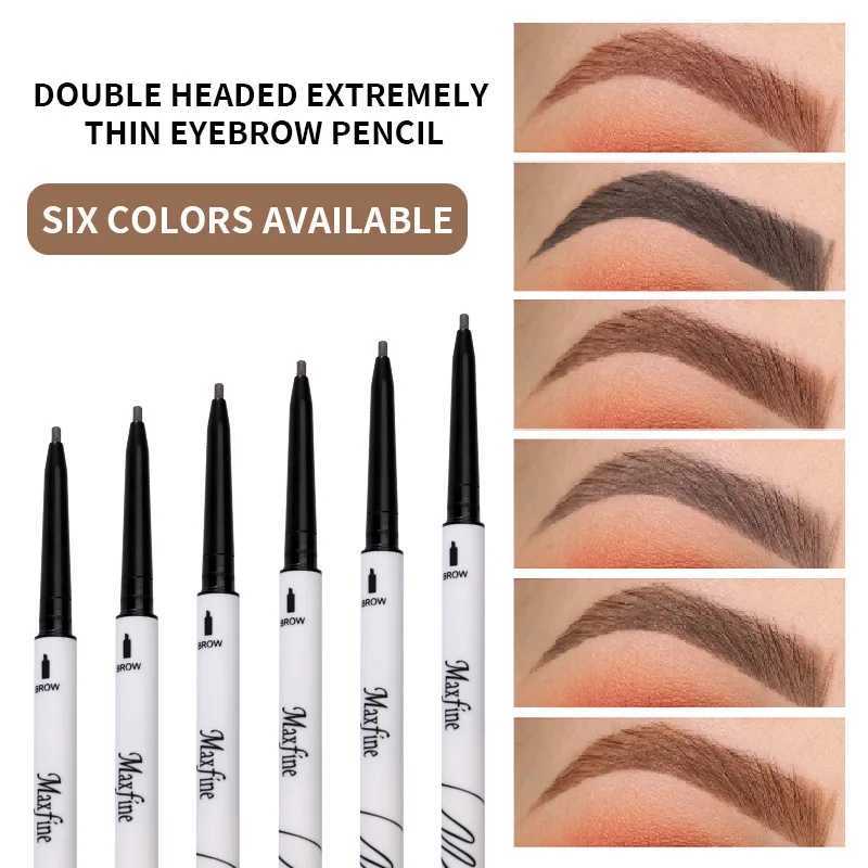 Double ended thin tube eyebrow pencil high pigment waterproof and not easy to fade suitable for beginners eye cosmetics W241205