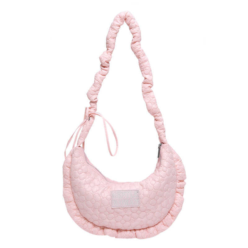 New Casual Daily Personalized Hobo Bags Fashion Wrinkled Single Shoulder Cross Body Bags Women s Bag 241205