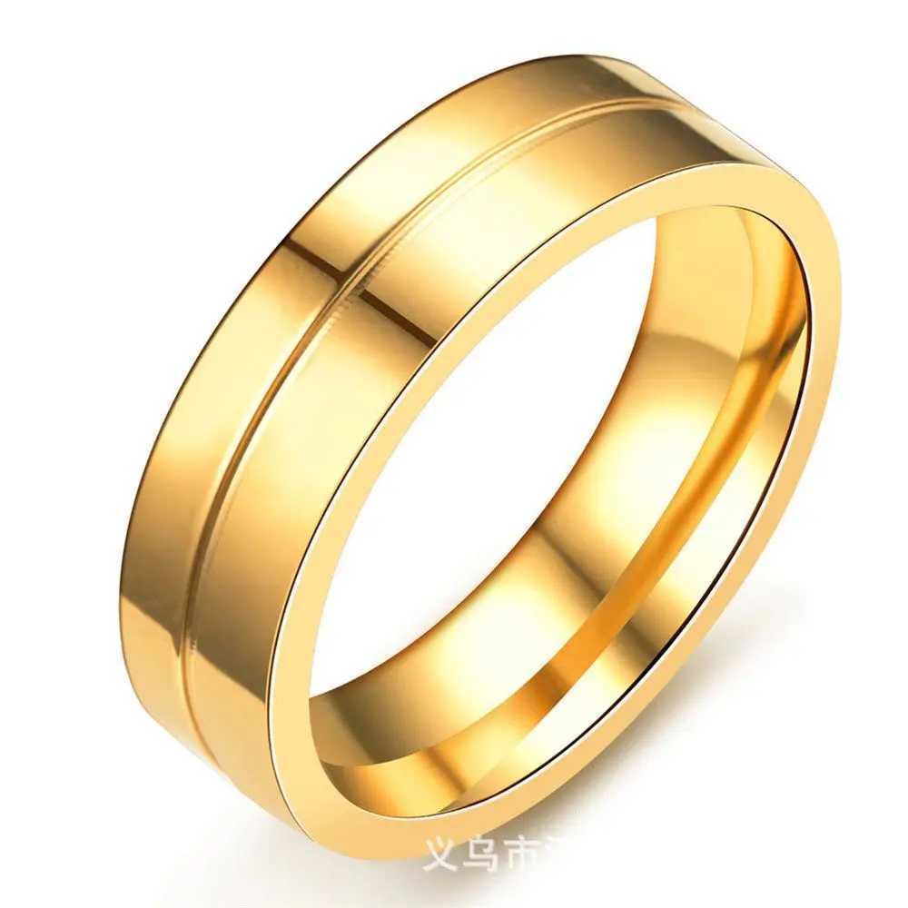Womens wedding ring 18K gold-plated AAA CZ cubic zirconia stainless steel coupler ring W241205