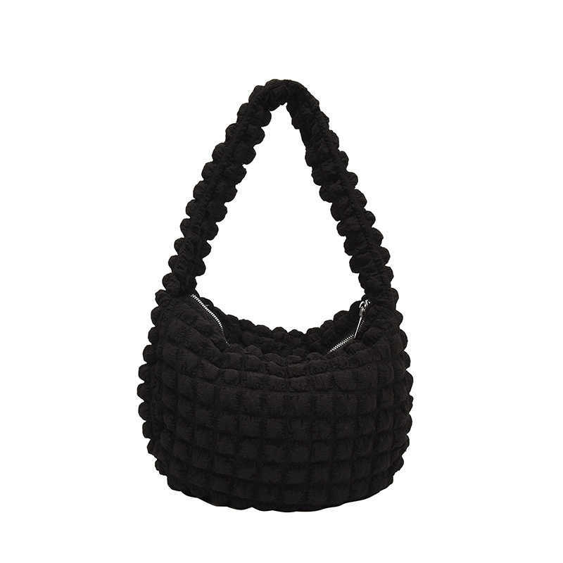 Leisure Commuter Shoulder Bag Personalized Handbag Fashion Stylish Underarm Wrinkled Womens Bags 241205