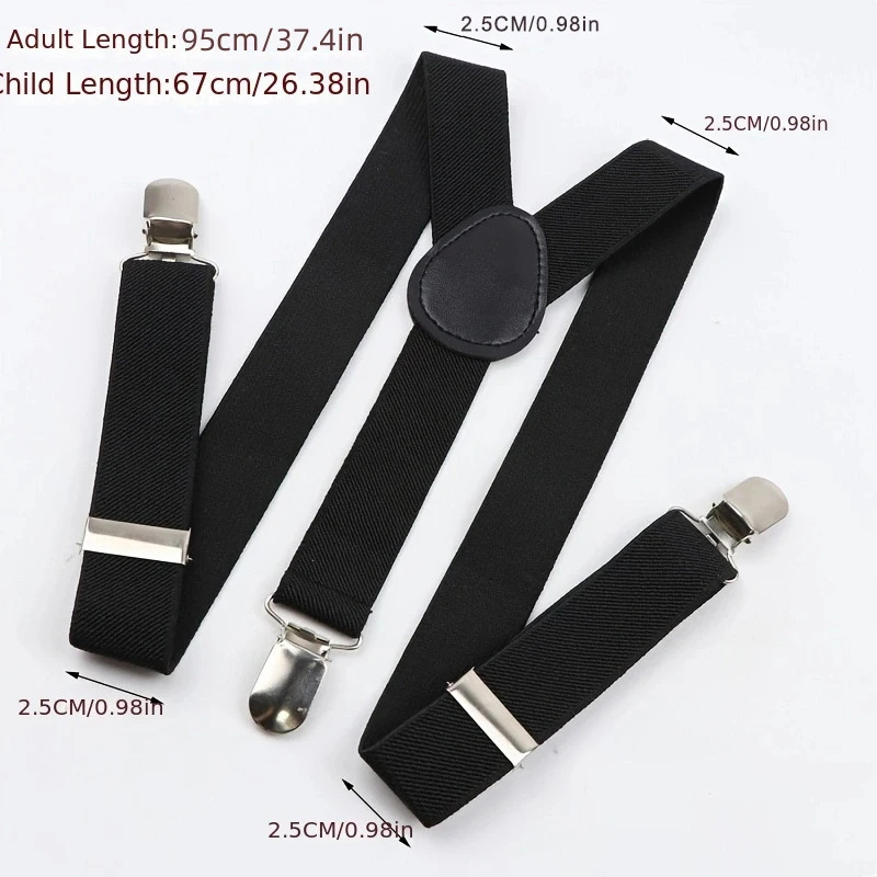 Men Suspenders High Elastic Adjustable 3 Strong Clips Suspender Heavy Duty W Trousers Braces Pants Holder Wedding Wear y241122