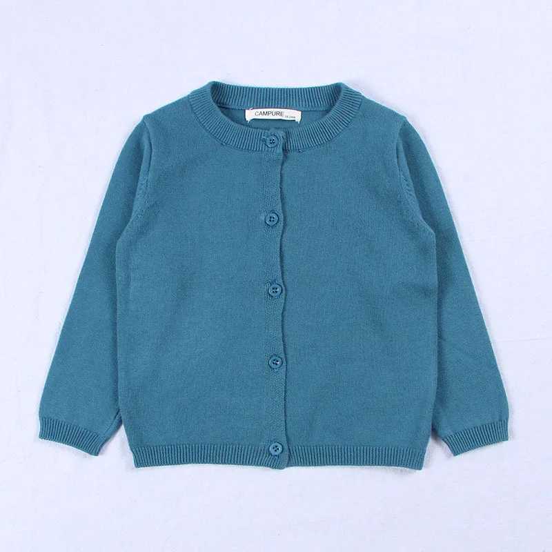 Boys girls knitted sweaters childrens cardigans solid O-neck cardigans spring and autumn sweaters baby cardigans outerwear childrens clothing W241205