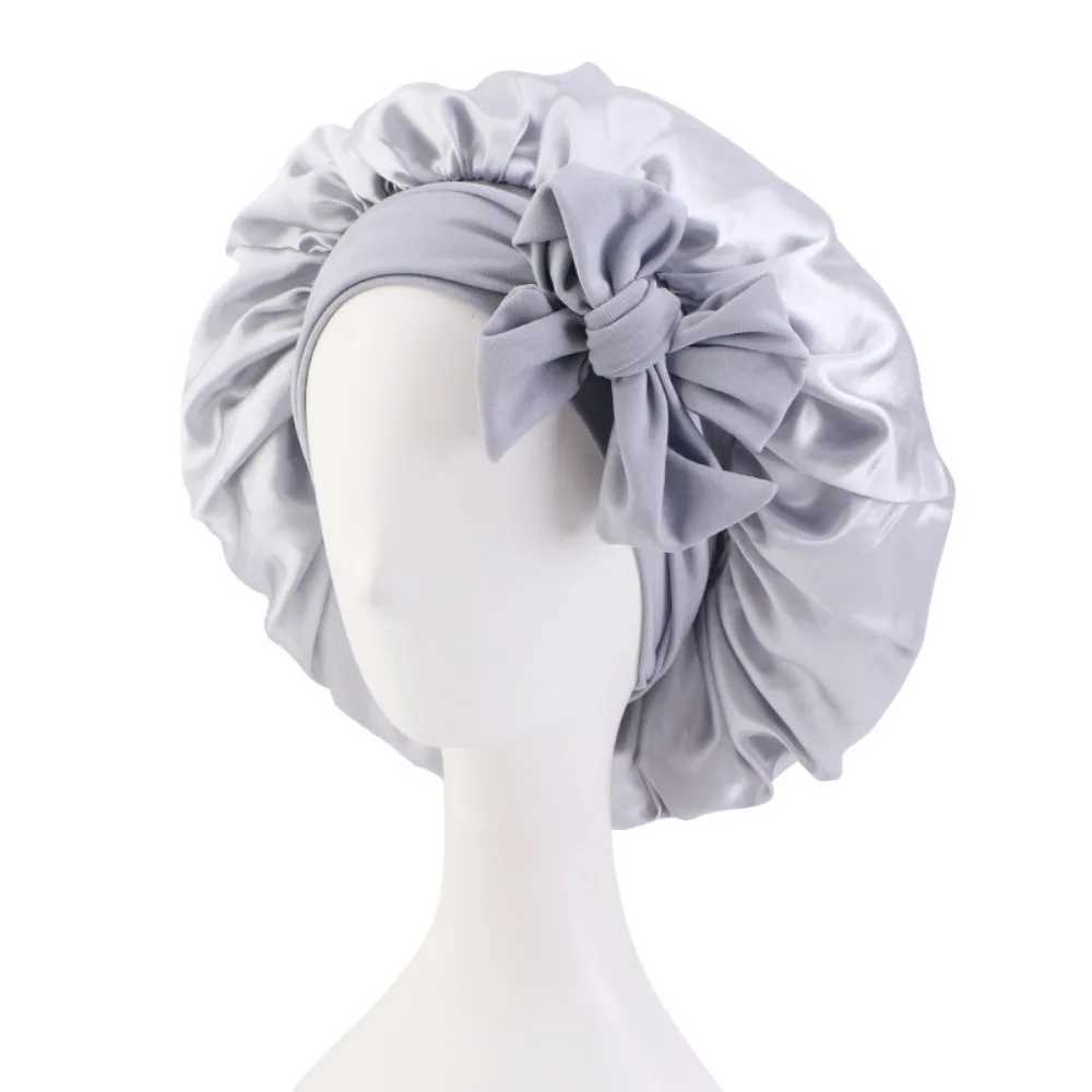 Satin Bonnet Silk Bonnet Adjustable Bonne for Sleeping Hair Bonnet with Tie Band Bonnets for Women MenXJ241205