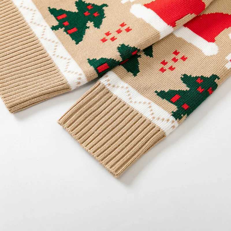 Children Christmas Sweaters Boys Girls Christmas Deer Knitted Jumper 2024 New Children Christmas Sweaters W241205