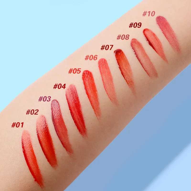 Moisturizing Glitter Lip Gloss Long Lasting Sexy Plumper Pearl Jelly Liquid Lipstick Shiny Mirror Lips Tint Lips Makeup CosmeticXJ241205