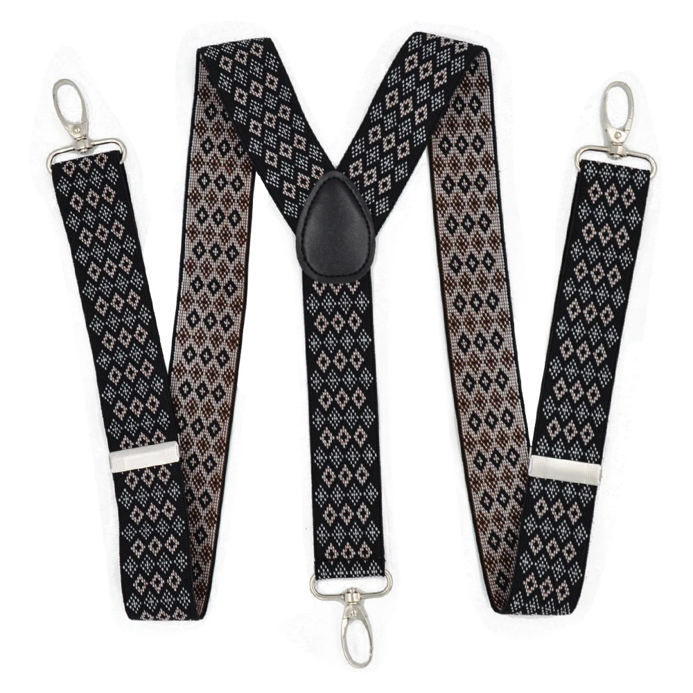 Suspenders for Men 35cm Wide Y Back with 4 Strong Hooks Adjustable Elastic Trouser Braces Straps Adult Suspender Women 241122