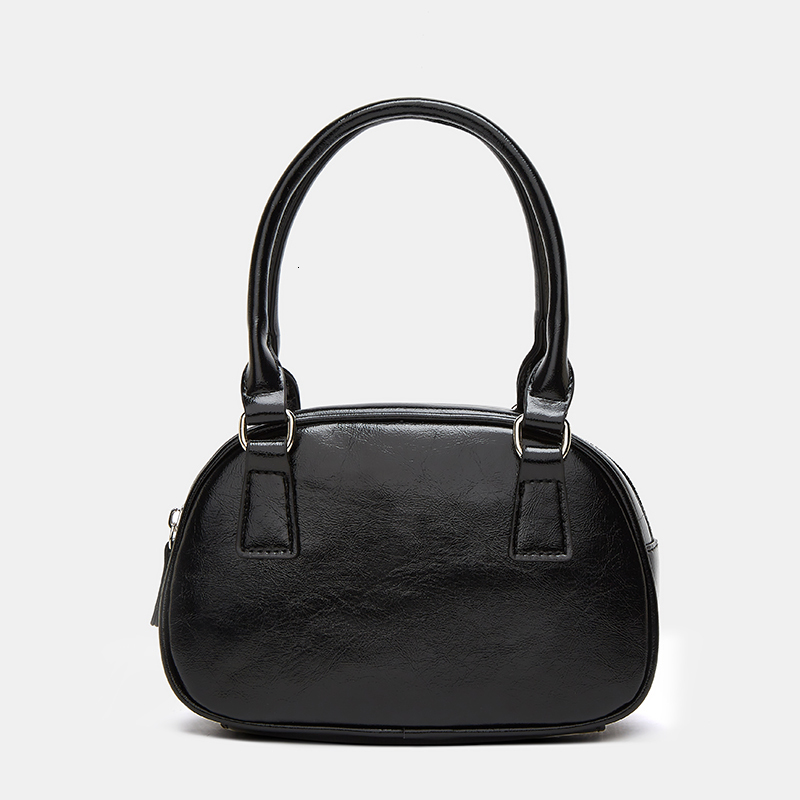 Boston Red 2024 New Handbag Female Fashion Joker Leather Messenger Simple Solid Color Shoulder Bag