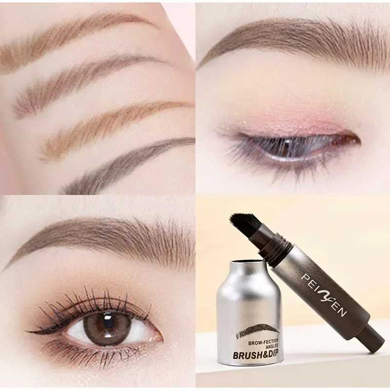 Square brush wild eyebrow paint brown embossed dye impregnated blurred velvet large brush head rotating wild eyebrows quickly dry W241205