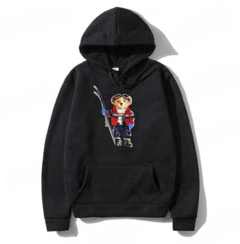 Men's Hoodies Sweatshirts Funny Pose Teddy Bear Prints Men Hoodie Loose Pocket Hoody Autumn Oversize Sweatshirt Fashion Casual Fleece Pullover Unisex T241206