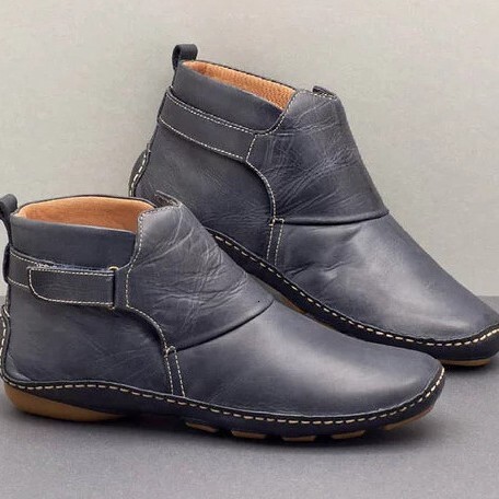 Cross border foreign trade new plus size women's casual autumn and winter short tube Velcro women's low heel European and American versatile