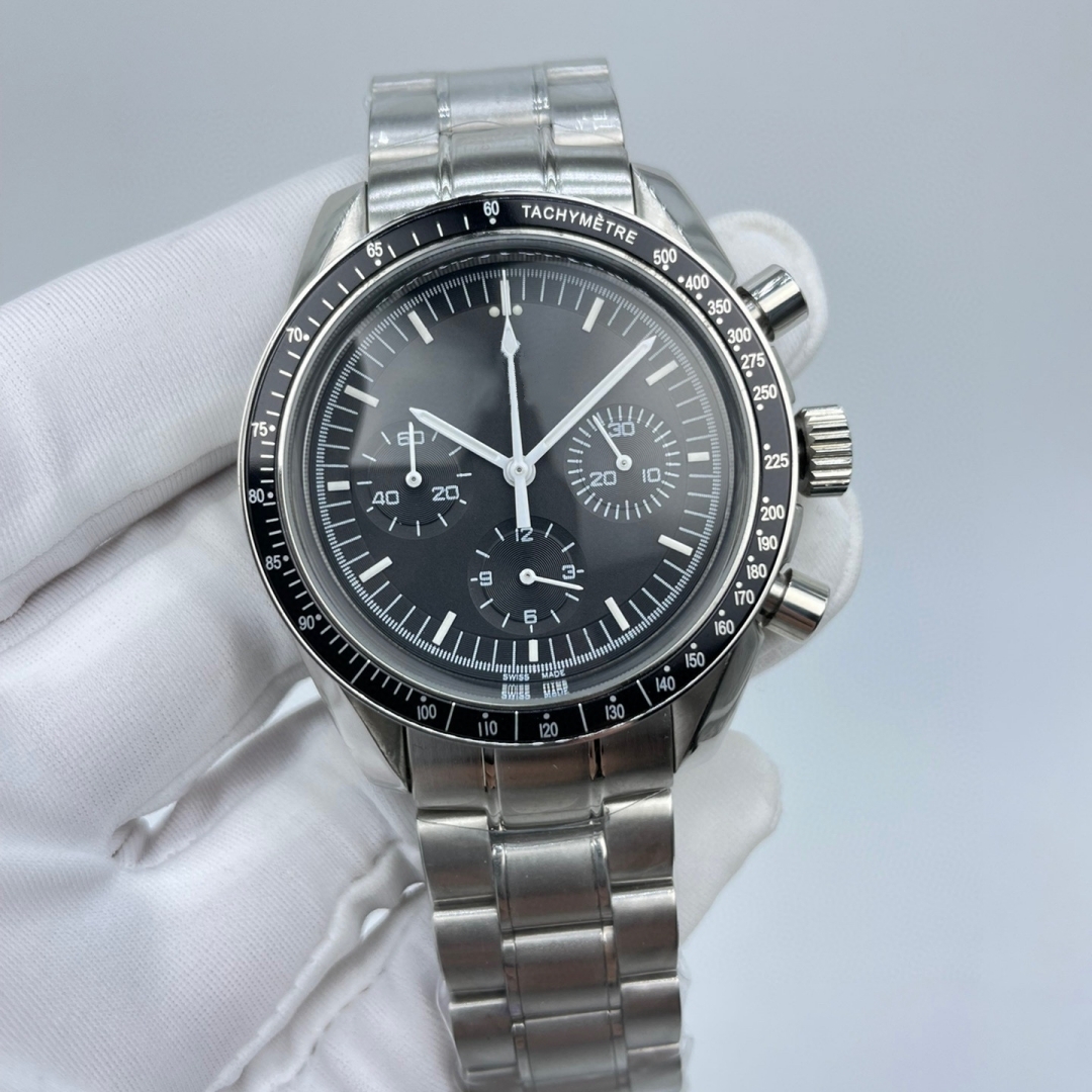 Mens Speedmasterr Quartz timing code VK movement designer watches high quality 42mm 904 stainless steel Sapphire glass Business watch