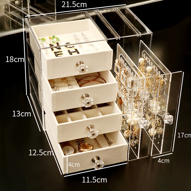 Wooden Flip Lid 15 Grid Earring Box Jewellery Earring Storage Box Accessories Display Box Tray