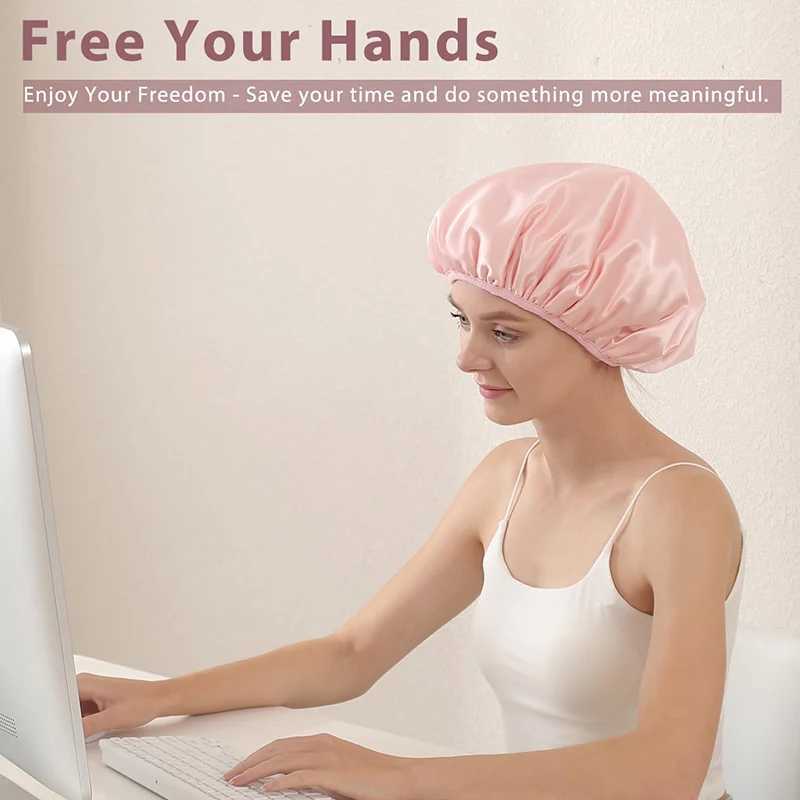 Reusable 3-layer shower c extra large waterproof shower c for all types of long hair adjustable womens shower cXJ241205