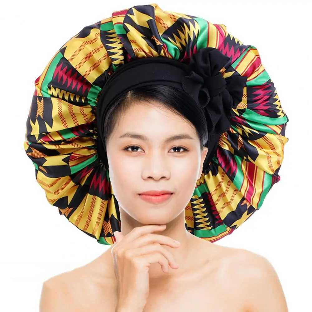 Night Sleeping Bonnet Washable Hair Bonnet Non-slip Heaear Beautiful Women Braid Curly Hair Bath Satin HatXJ241205